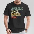 30 Year Old Awesome Since March 1994 30Th Birthday Men T-Shirt Unique Gifts