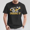 Im 4 And Digging It Boy 4 Year Old 4Th Birthday Construction T-Shirt Personalized Gifts