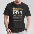 49 Jahre Oldtimer 1974 Vintage 49Th Birthday Black T-Shirt Lustige Geschenke