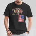 4Th Of July Fun American Flag Chocolate Labrador Dog LoverT-Shirt Unique Gifts