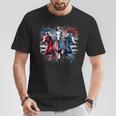 4Th Of July Horse Red White And Blue American Flag T-Shirt Personalized Gifts