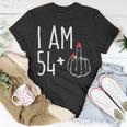 I Am 54 Plus 1 Middle Finger 55Th Women's Birthday T-Shirt Unique Gifts