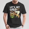 7 Year Old Zoo Birthday Safari Jungle Animal 7Th B-Day T-Shirt Unique Gifts