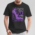 70 Year Old High Heels Stepping Into My 70Th Birthday T-Shirt Funny Gifts