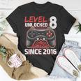 8Th Birthday Gamer 8 Year Old Bday Boy Eight Son T-Shirt Unique Gifts