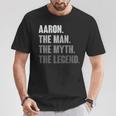 Aaron The Man The Myth The Legend For Aaron T-Shirt Funny Gifts