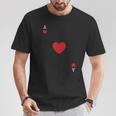 Ace Of Hearts Valentines Day Cool Playing Card Poker Casino T-Shirt Unique Gifts