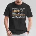 Achtung Jäger Über 60 Hunter 60Th Birthday T-Shirt Lustige Geschenke