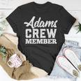 Adams Crew Member Matching Family Name T-Shirt Personalized Gifts