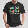 Advocate Support And Empower Social Worker Social Work Month T-Shirt Unique Gifts