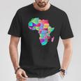 Africa Map With Boundaries And Countries Names T-Shirt Funny Gifts