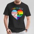 Ally Rainbow Flag Heart Lgbt Gay Lesbian Support Pride Month T-Shirt Unique Gifts