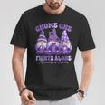 Alzheimer's Disease Awareness Month Purple Ribbon Gnomies T-Shirt Unique Gifts