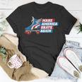 Make America Skate Again Red White & Blue Distressed T-Shirt Unique Gifts