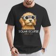 America Totality Solar Eclipse 2024 Cute Doodle Dog Dad Mom T-Shirt Funny Gifts