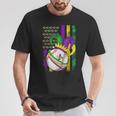 American Flag Mardi Gras Fleur De Lis Baseball Ball T-Shirt Personalized Gifts