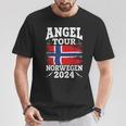 Angel Tour Norway 2024 Fishing Team Norway Flag Angler T-Shirt Lustige Geschenke