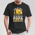 Angler Papa Wie Ein Normaler Papa Nuriel Cooler Fischer T-Shirt Lustige Geschenke