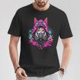 Anime Manga Kitsune Cyberpunk Aesthetic Techwear Harajuku T-Shirt Lustige Geschenke