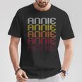 Annie Retro Wordmark Pattern – Vintage Style T-Shirt Lustige Geschenke