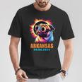 Arkansas Total Solar Eclipse 2024 Pug Dog With Glasses T-Shirt Unique Gifts