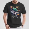 Astronaut Gamer Space Gaming System Planets T-Shirt Unique Gifts