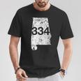 Auburn Dothan Selma Area Code 334 Alabama T-Shirt Unique Gifts