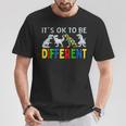 Autism Awareness Dinosaur Kid Boys It's Ok To Be Different T-Shirt Unique Gifts