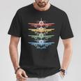 Aviation Airplane Flying Airline Colorful Enthusiast Pilot T-Shirt Funny Gifts