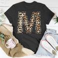 Awesome Letter M Initial Name Leopard Cheetah Print T-Shirt Unique Gifts