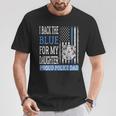I Back The Blue For My Daughter Proud Police Dad Cop Father T-Shirt Unique Gifts
