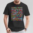 Banderas Internacionales Del Mundo Banderas Mapa Del Mundo Camiseta unisex Regalos divertidos