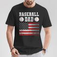 Baseball Schlagbohrer Ausrüstung Papa Usa Flagge Softball T-Shirt Lustige Geschenke