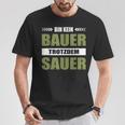 Bauernproteste Unterstützen Bin Kein Bauer Trotzdem Sauer T-Shirt Lustige Geschenke