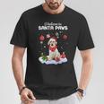 I Believe In Santa Paws Yellow Labrador T-Shirt Unique Gifts