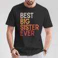 Best Big Sister Ever Sibling Vintage Distressed Big Sister T-Shirt Unique Gifts