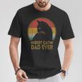 Best Cat Dad Ever Retro Sunset Daddy Cat Father's Day T-Shirt Unique Gifts