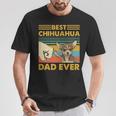 Best Chihuahua Dad Ever Retro Vintage Sunse T-Shirt Unique Gifts