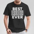 Best Dad Ever Binary Code Father's Day Coder T-Shirt Unique Gifts