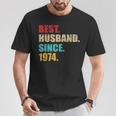 Best Husband Since 1974 For 50Th Golden Wedding Anniversary T-Shirt Personalized Gifts