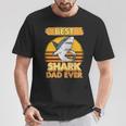 Best Shark Dad Ever Hai Papaatertag Haie T-Shirt Lustige Geschenke