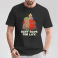 Beste Buds For Life Lighter And Joint Kiffer Kiffen Grass T-Shirt Lustige Geschenke