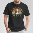 Bester Beagle Retrointage Dog Puppy Lover T-Shirt Lustige Geschenke