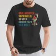 Bester Bonus Papa Superheld Grillmeister Zumatertag T-Shirt Lustige Geschenke