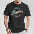 Bester Bruder Der Welt Retro Father's Day Brotherintage S T-Shirt Lustige Geschenke