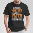 With Bester Meister Und Fater Handwerker Papa Meister T-Shirt Lustige Geschenke