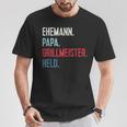 Bester Papa Grillmeister Held Grillen Bester Husann German L T-Shirt Lustige Geschenke