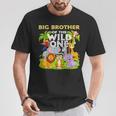Big Brother Of The Wild One Birthday Animal Safari Jungle T-Shirt Personalized Gifts