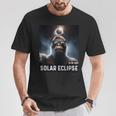 Bigfoot Taking A Selfie With Solar 2024 Eclipse Glasses Mens T-Shirt Funny Gifts