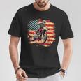 Bike American Vintage Usa Flag Motocross Biker 4Th Of July T-Shirt Unique Gifts